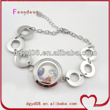 New Design Stainless steel floating locket bracelet